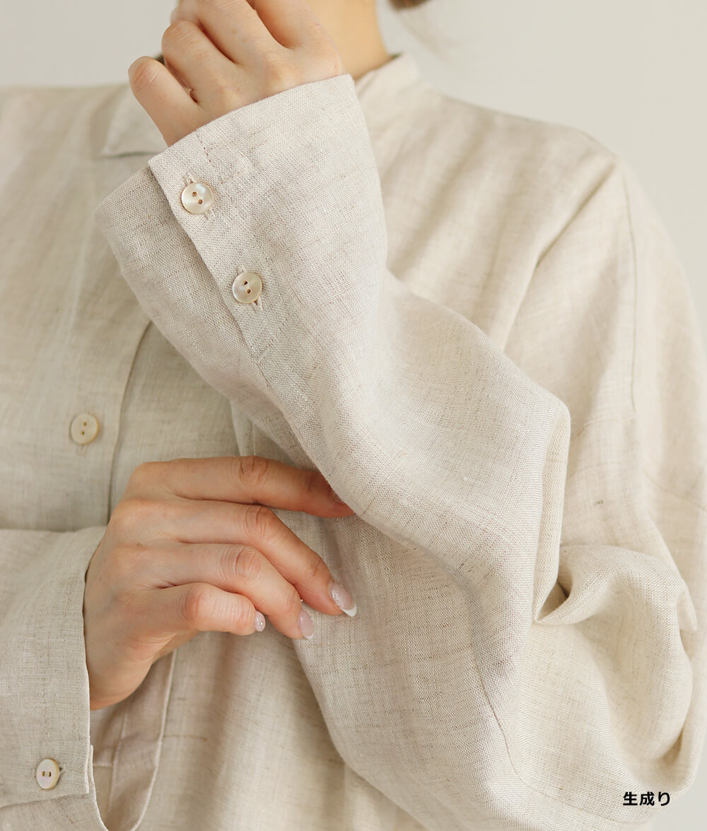 キャンブリックリネンロングジャケット