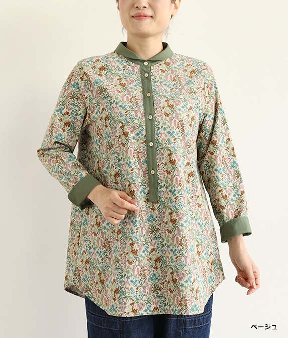 【SALE40％OFF】フラワーコールチュニック