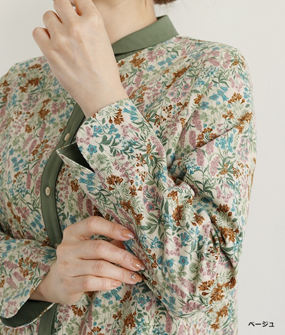 【SALE40％OFF】フラワーコールチュニック