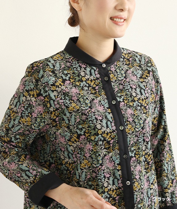 【SALE40％OFF】フラワーコールチュニック