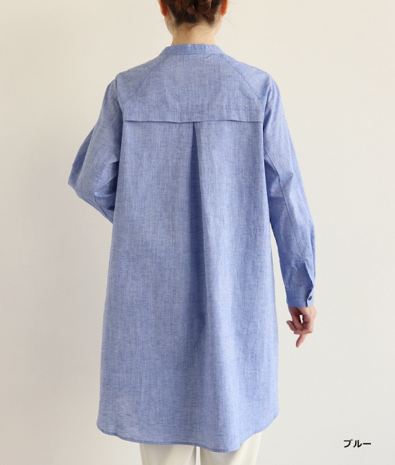 【1/14(水)10時～1/26(月)13時迄優待価格15％OFF】ムライトシャンブレーロングブラウス