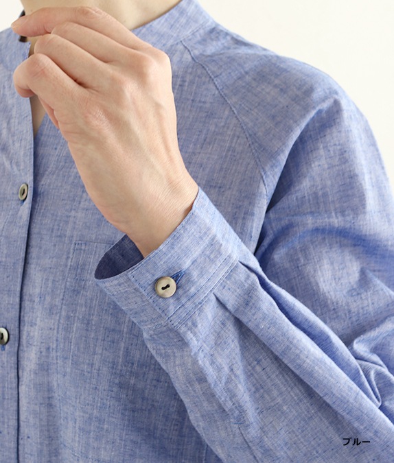 【1/14(水)10時～1/26(月)13時迄優待価格15％OFF】ムライトシャンブレーロングブラウス