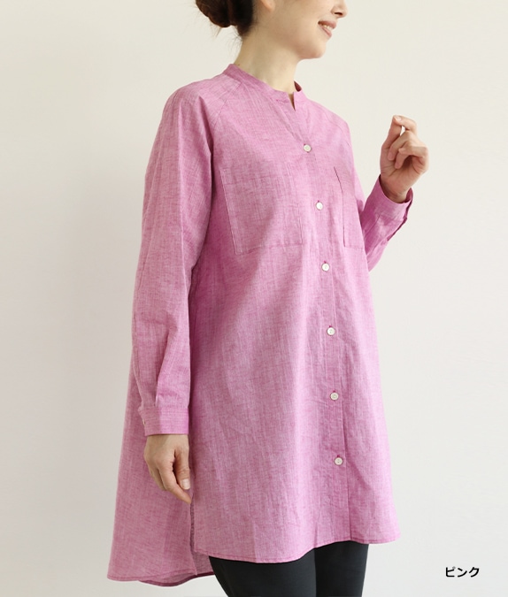 【1/14(水)10時～1/26(月)13時迄優待価格15％OFF】ムライトシャンブレーロングブラウス