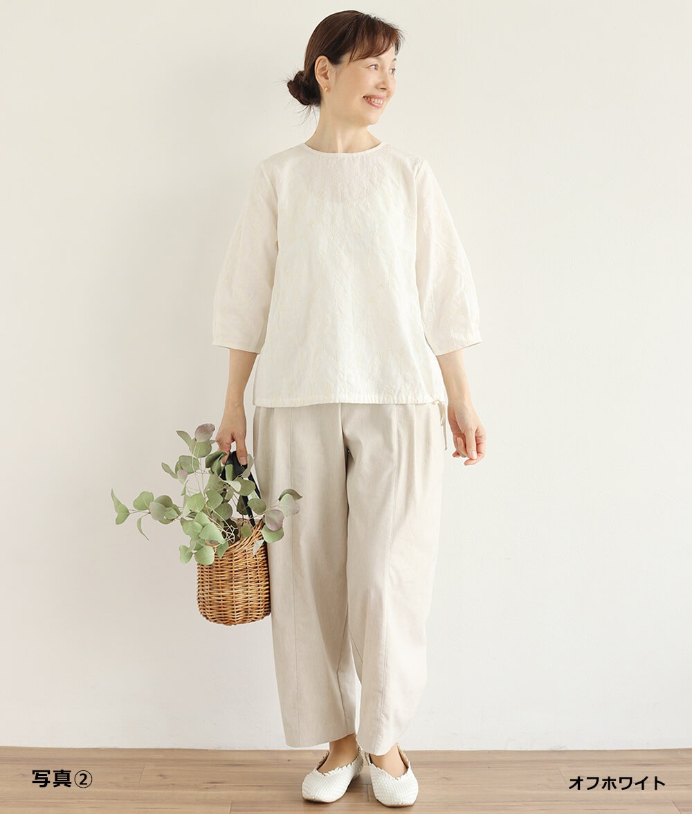 レースブラウジングブラウス