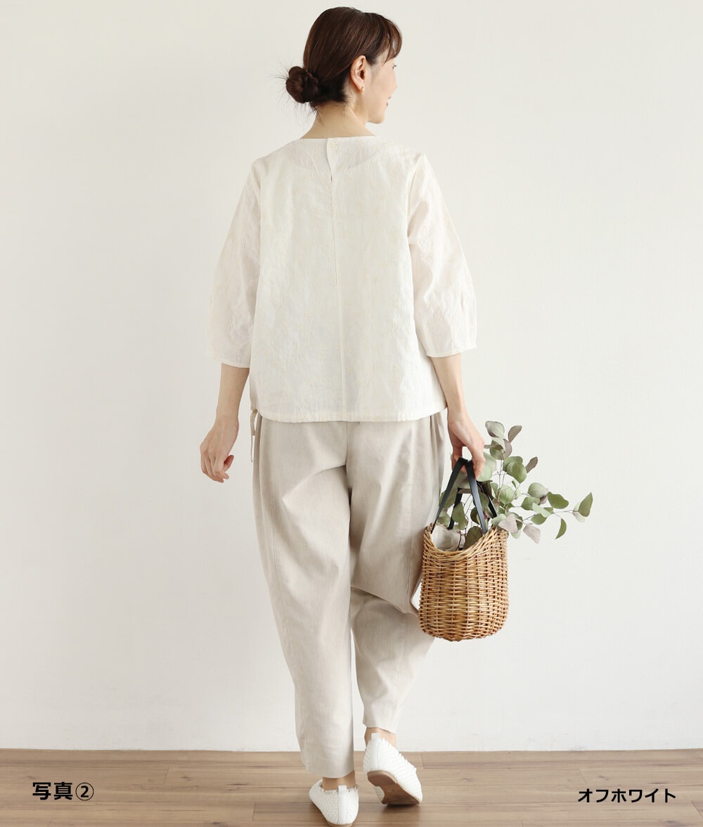 レースブラウジングブラウス