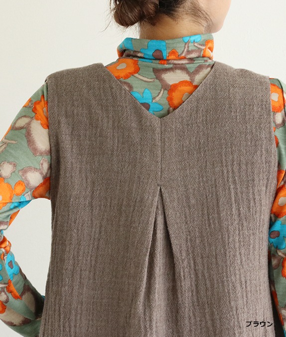 ウールガーゼタックワンピース l 50代・60代からの婦人服 オルウェイズ