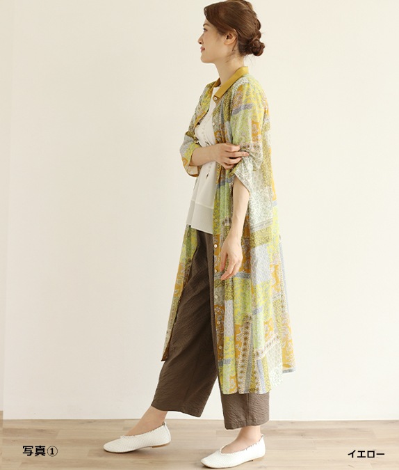70s パッチワーク柄　ワンピース パッチワーク柄ワンピース[品番：SPRW0009375]｜SpRay（スプレイ