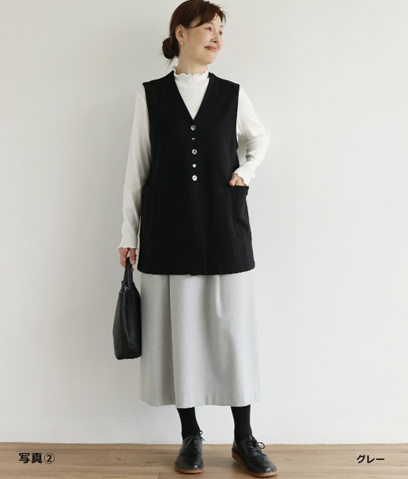 専用　婦 サイドポケットタックスカートl 50代・60代からの婦人服 オルウェイズ