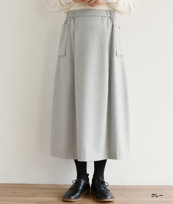 専用　婦 サイドポケットタックスカートl 50代・60代からの婦人服 オルウェイズ