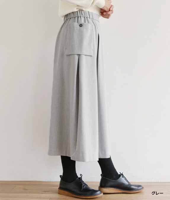 サイドポケットタックスカートl 50代・60代からの婦人服 オルウェイズ