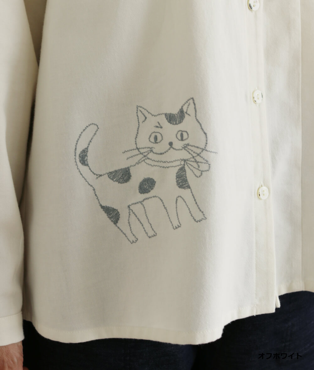 ねこのかくれんぼブラウス
