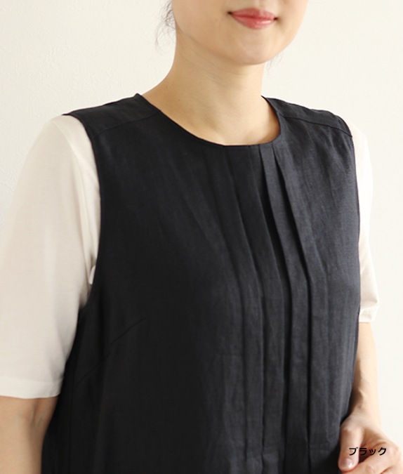 【SALE50%OFF】リネンタックワンピース