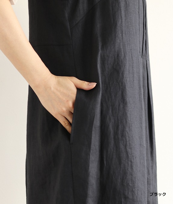 【SALE50%OFF】リネンタックワンピース
