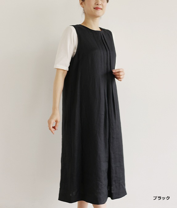 【SALE50%OFF】リネンタックワンピース