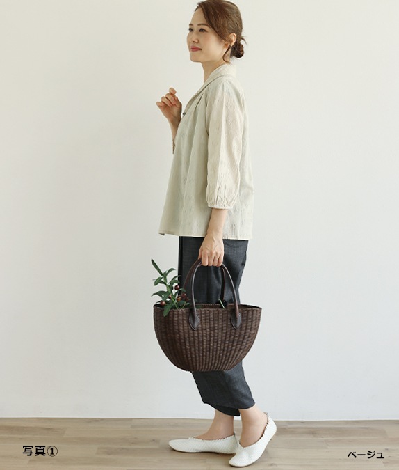 【4/17(金)10時～アウトレットSALE70%OFF】ドット柄ボイルブラウス