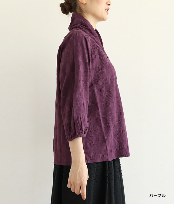 【4/17(金)10時～アウトレットSALE70%OFF】ドット柄ボイルブラウス