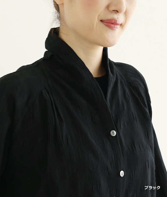 【4/17(金)10時～アウトレットSALE70%OFF】ドット柄ボイルブラウス