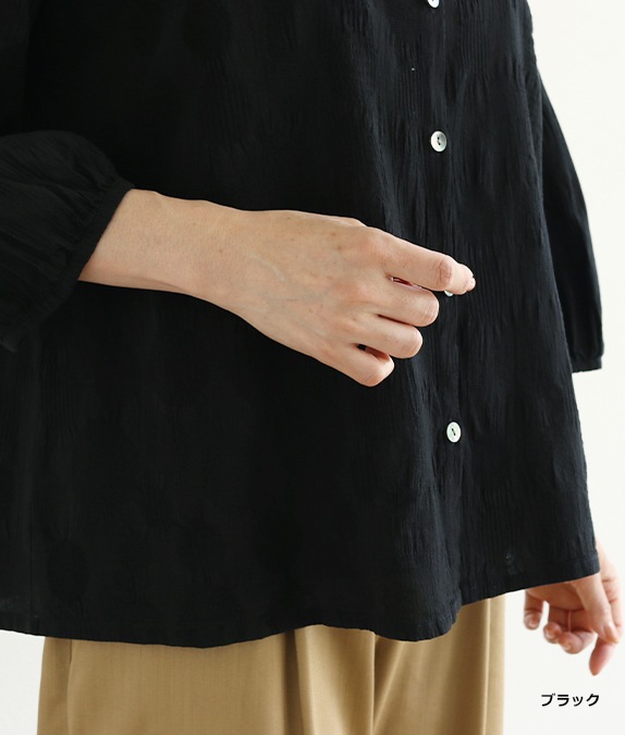 【4/17(金)10時～アウトレットSALE70%OFF】ドット柄ボイルブラウス