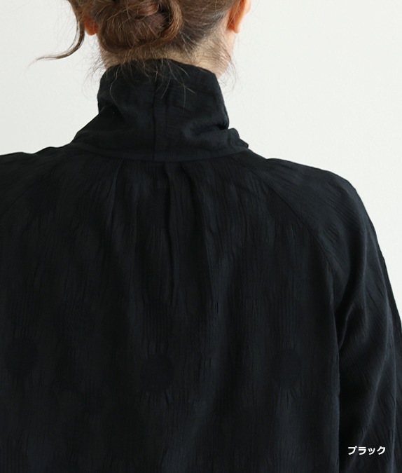 【4/17(金)10時～アウトレットSALE70%OFF】ドット柄ボイルブラウス