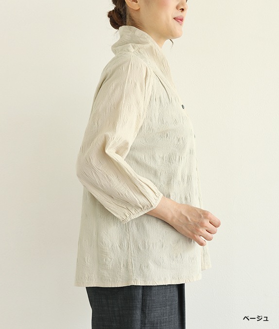 【4/17(金)10時～アウトレットSALE70%OFF】ドット柄ボイルブラウス