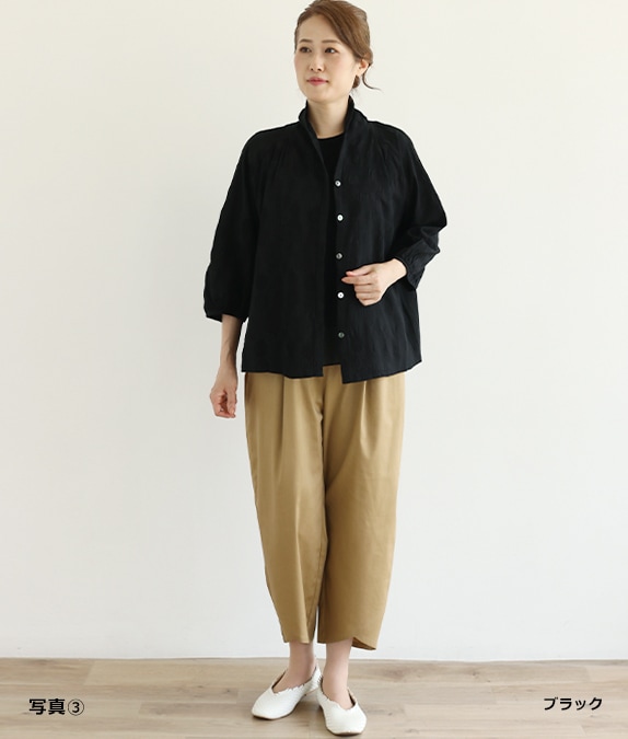 【4/17(金)10時～アウトレットSALE70%OFF】ドット柄ボイルブラウス