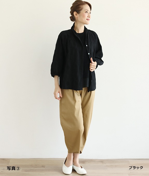 【4/17(金)10時～アウトレットSALE70%OFF】ドット柄ボイルブラウス