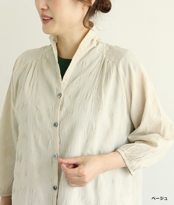 【4/17(金)10時～アウトレットSALE70%OFF】ドット柄ボイルブラウス