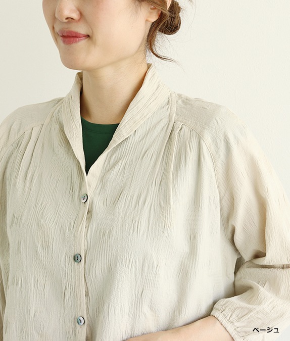 【4/17(金)10時～アウトレットSALE70%OFF】ドット柄ボイルブラウス