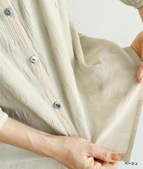 【4/17(金)10時～アウトレットSALE70%OFF】ドット柄ボイルブラウス