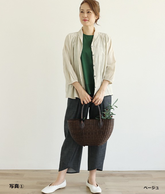 【4/17(金)10時～アウトレットSALE70%OFF】ドット柄ボイルブラウス