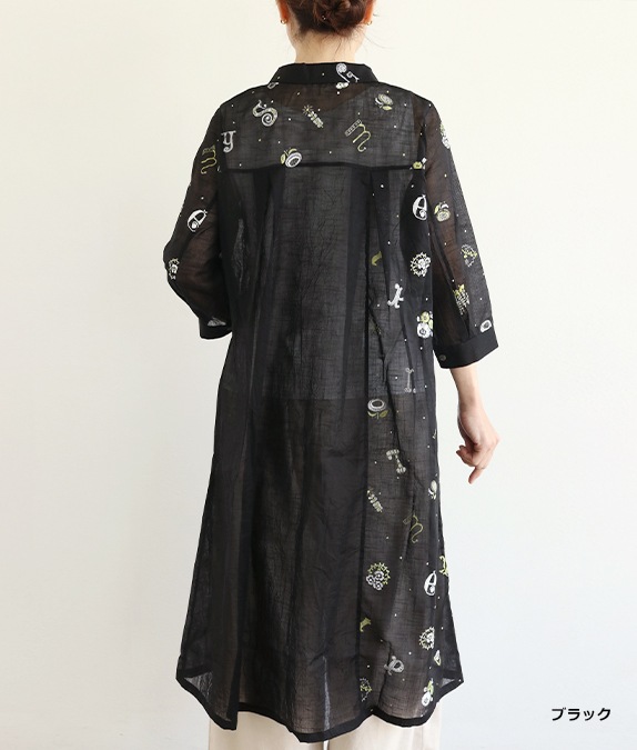 【SALE20%OFF】発泡フラワープリントワンピース