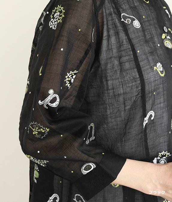 【SALE20%OFF】発泡フラワープリントワンピース