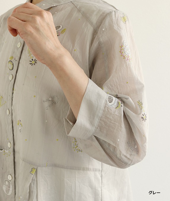 【SALE20%OFF】発泡フラワープリントワンピース