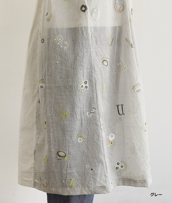 【SALE20%OFF】発泡フラワープリントワンピース