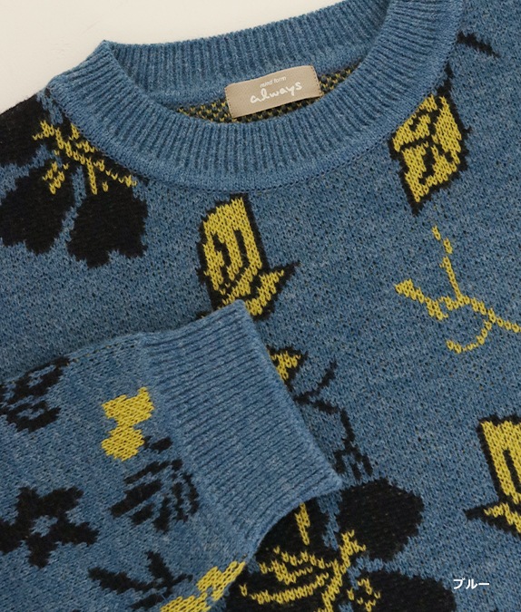 【SALE30%OFF】フラワージャカードセーター