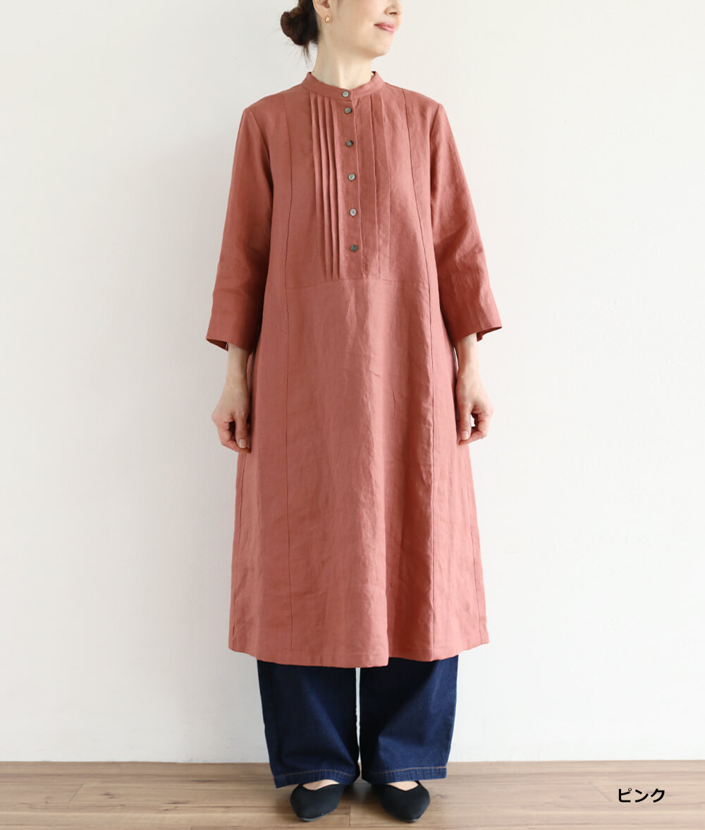 専用貴重34 ボタニカルリネンソフトタック ワンピース リネンタックワンピースl 50代・60代からの婦人服 オルウェイズ公式