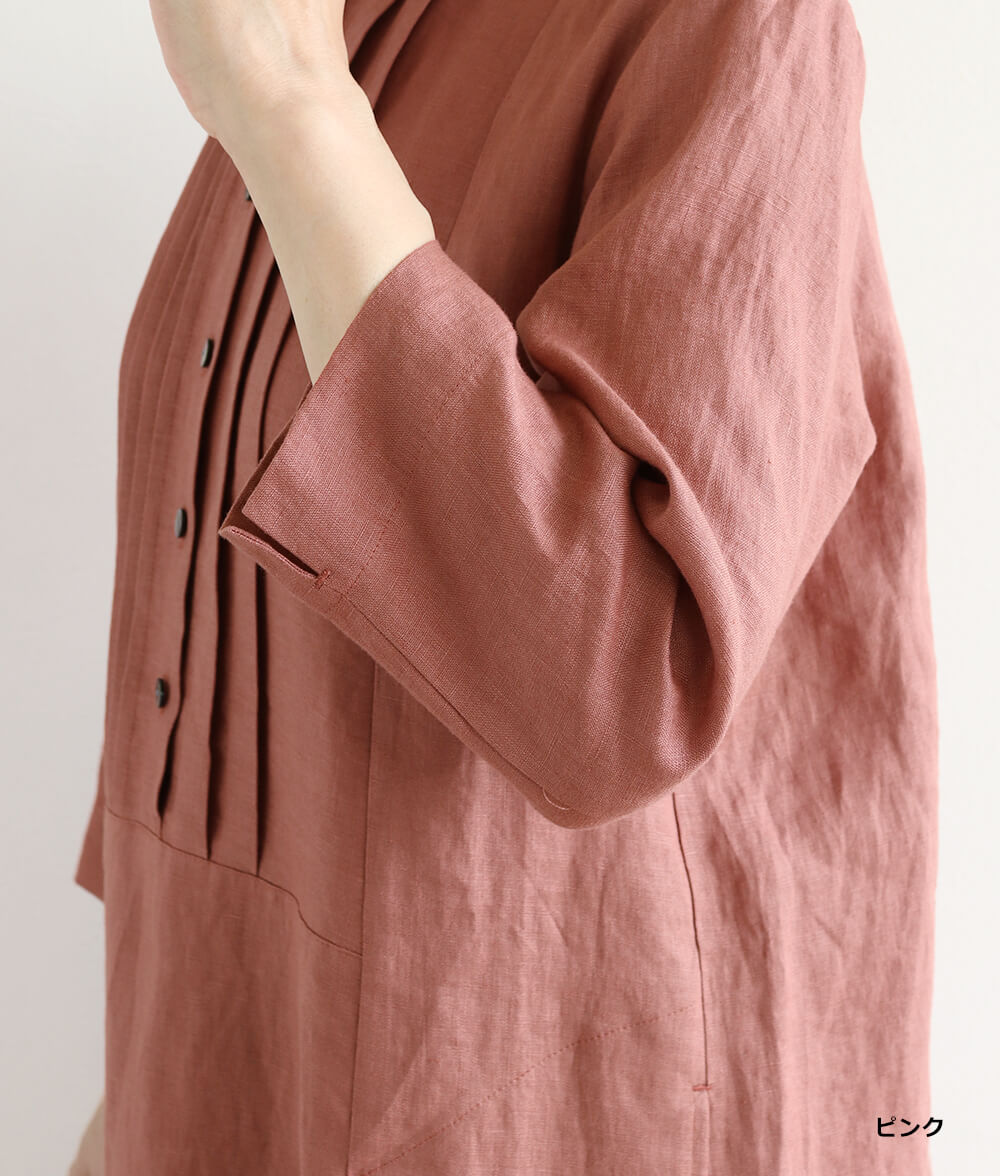 【SALE20%OFF】リネンタックワンピース