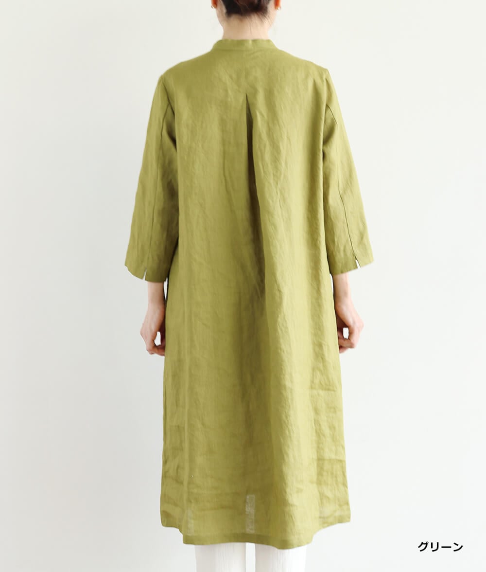 【SALE20%OFF】リネンタックワンピース