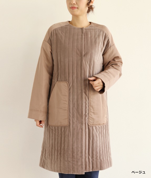 ベロアキルティングコートl 40代・50代からの婦人服 オルウェイズ公式