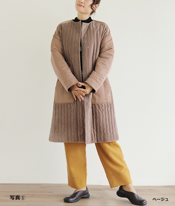 ベロアキルティングコートl 40代・50代からの婦人服 オルウェイズ公式