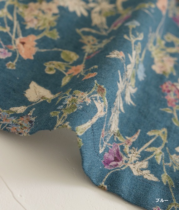 綿麻クロスフラワーチュニック