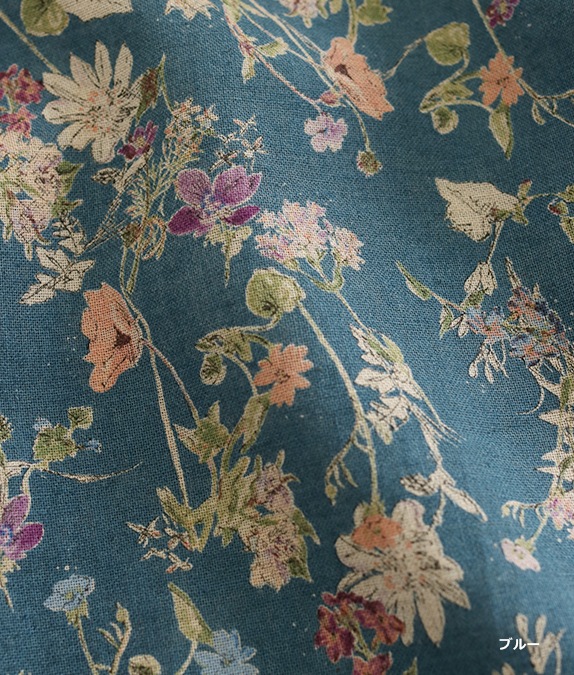 綿麻クロスフラワーチュニック