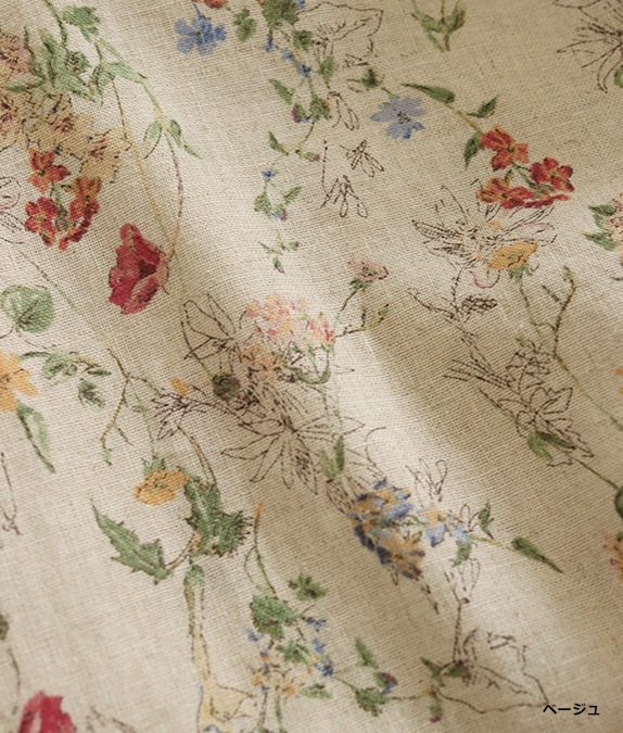 綿麻クロスフラワーチュニック