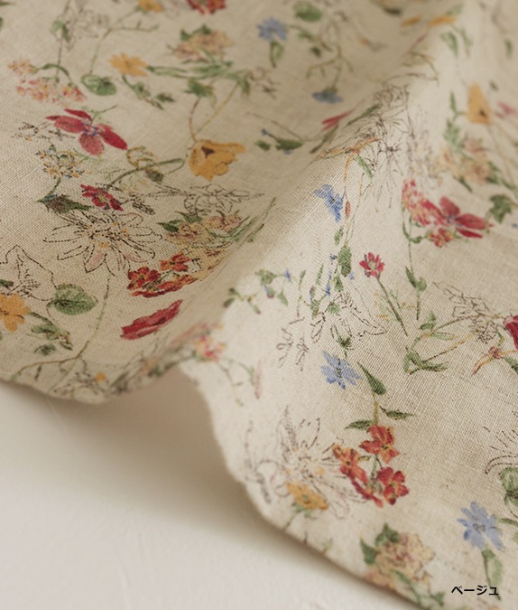 綿麻クロスフラワーチュニック