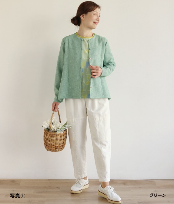 【SALE40%OFF】幾何学柄クルーネックプルオーバー