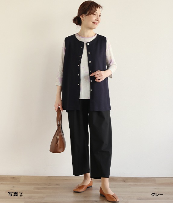 【SALE40%OFF】幾何学柄クルーネックプルオーバー