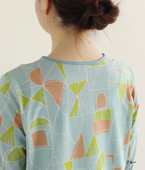 【SALE40%OFF】幾何学柄クルーネックプルオーバー