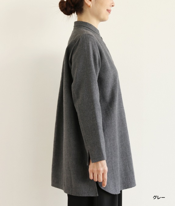 【SALE40％OFF】配色ステッチロングブラウス