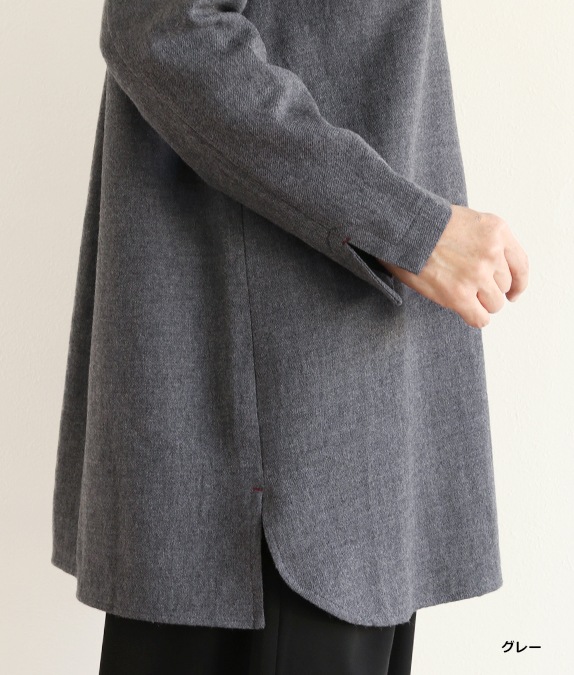 【SALE40％OFF】配色ステッチロングブラウス