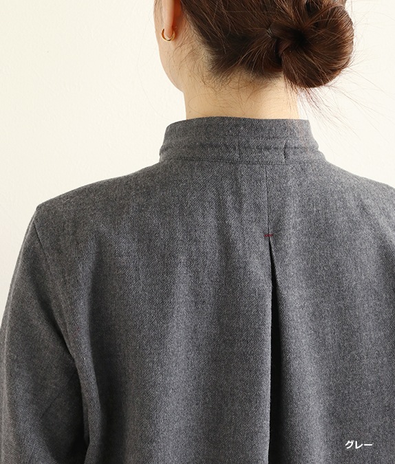 【SALE40％OFF】配色ステッチロングブラウス